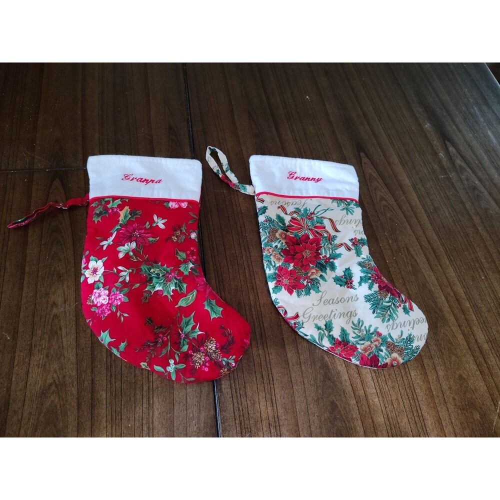 Handmade Granny & Granpa CHRISTMAS STOCKINGS Grandparents